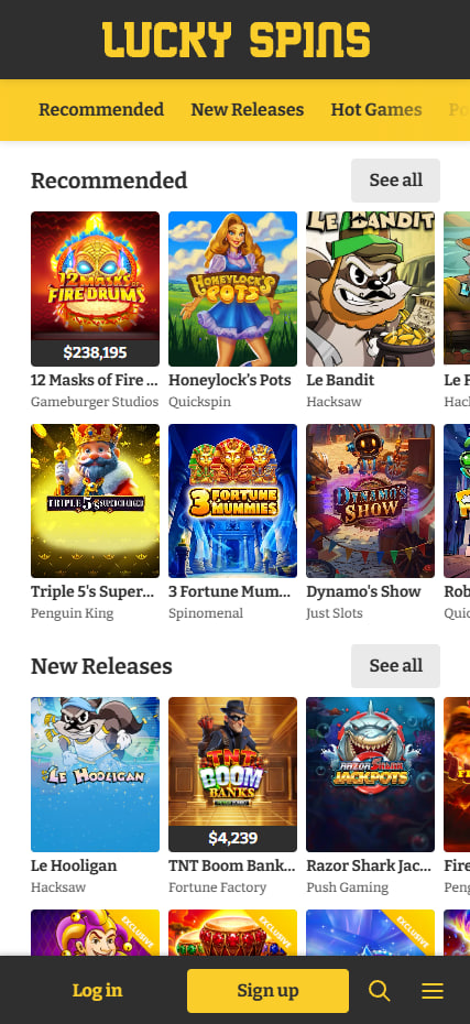 lucky spins slots ca