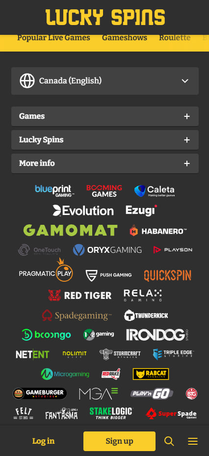 luckyspins ca